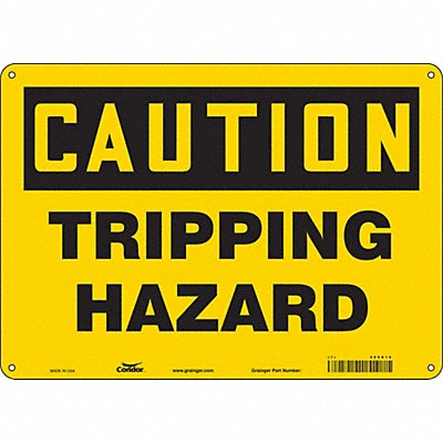 CONDOR 469R18 K1397 Safety Sign 10 inx14 in Aluminum