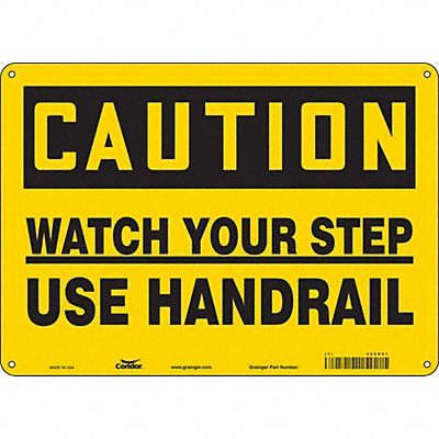 CONDOR 469R61 Safety Sign 10 inx14 in Polyethylene