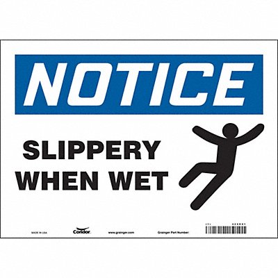 CONDOR 469R81 Safety Sign 10 in x 14 in Vinyl