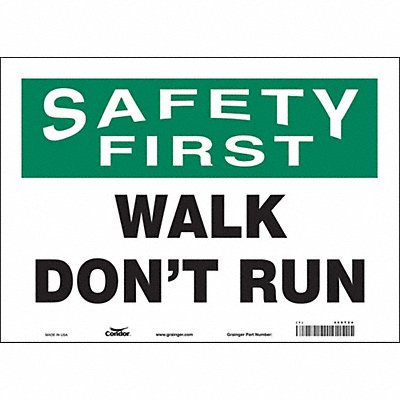 CONDOR 469T24 K1416 Safety Sign 10 inx14 in Vinyl
