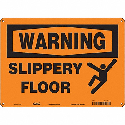 CONDOR 469T26 Safety Sign 10 in x 14 in Aluminum