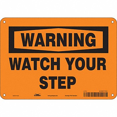 CONDOR 469T32 Safety Sign 7 in x 10 in Aluminum
