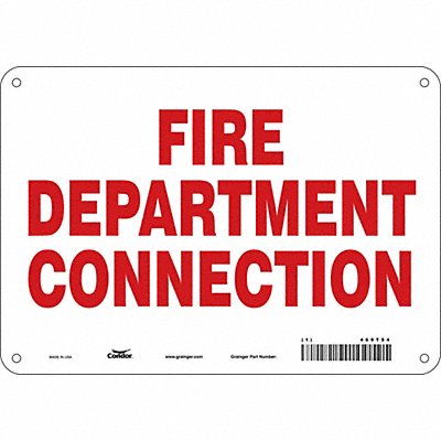 CONDOR 469T54 Safety Sign 7 in x 10 in Aluminum