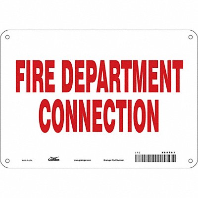 CONDOR 469T61 Safety Sign 7 in x 10 in Aluminum