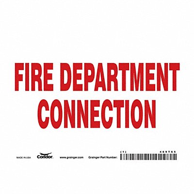 CONDOR 469T65 Safety Sign 5 in x 7 in Vinyl