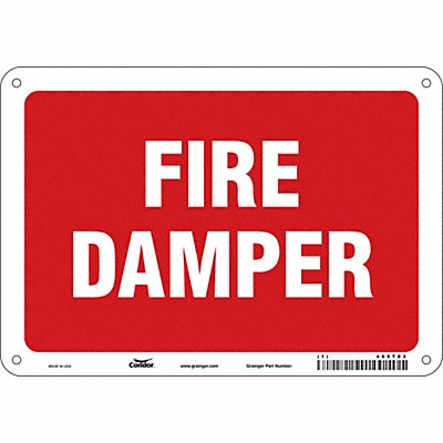 CONDOR 469T83 Safety Sign 7 in x 10 in Aluminum