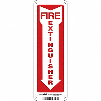 CONDOR 469V12 Safety Sign 12 in x 4 in Aluminum