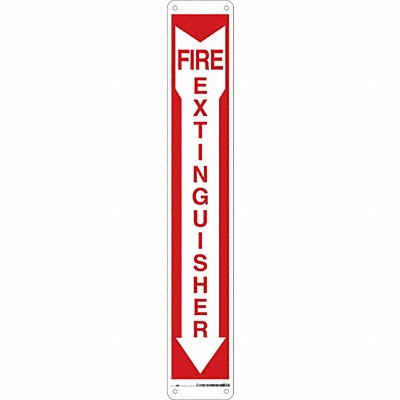 CONDOR 469V17 Safety Sign 24 in x 4 in Aluminum