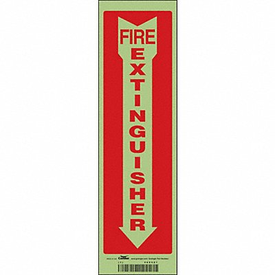 CONDOR 469V21 K2114 Safety Sign 14 in x 4 in Glow Vinyl