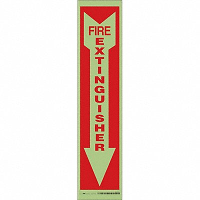 CONDOR 469V23 K2114 Safety Sign 18 in x 4 in Glow Vinyl