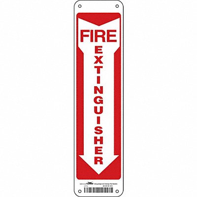 CONDOR 469V33 Safety Sign 14 x 3 1/2 in Polyethylene