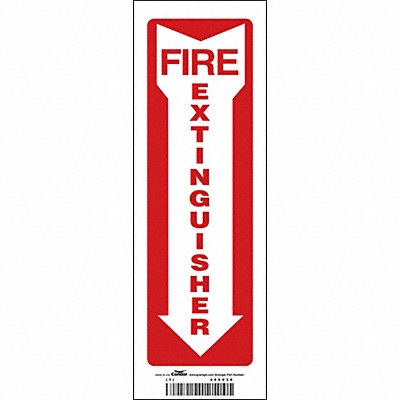 CONDOR 469V38 Safety Sign 12 in x 4 in Vinyl