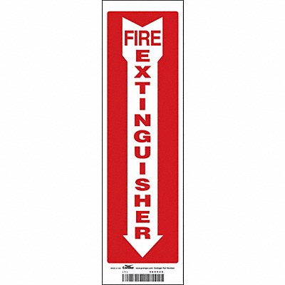 CONDOR 469V40 Safety Sign 14 in x 4 in Vinyl