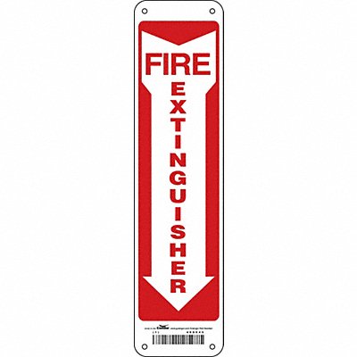 CONDOR 469V45 Safety Sign 14 in x 3 1/2 in Aluminum
