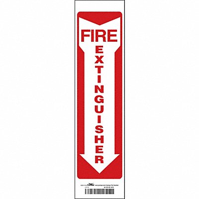 CONDOR 469V49 Safety Sign 14 in x 3 1/2 in Vinyl