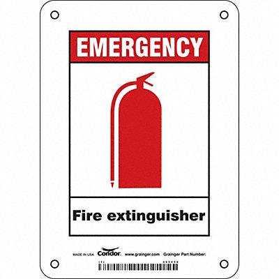 CONDOR 469V56 Safety Sign 7 in x 5 in Polyethylene