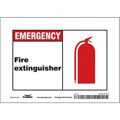 CONDOR 469V72 Safety Sign 5 in x 7 in Vinyl