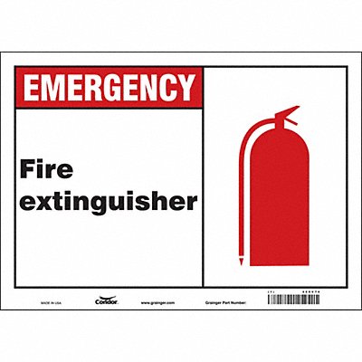 CONDOR 469V74 Safety Sign 10 in x 14 in Vinyl