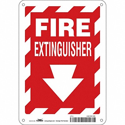 CONDOR 469V95 J7049 Safety Sign 10 in x 7 in Aluminum