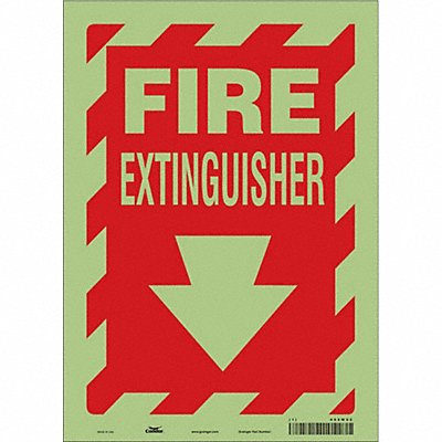 CONDOR 469W02 Safety Sign 14 in x 10 in Glow Vinyl
