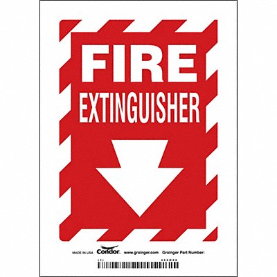 CONDOR 469W08 J7049 Safety Sign 7 in x 5 in Vinyl
