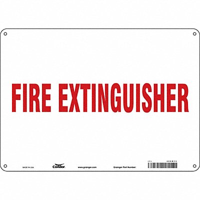 CONDOR 469W13 Safety Sign 10 in x 14 in Aluminum