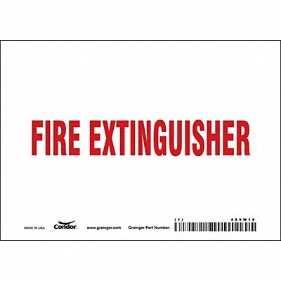 CONDOR 469W18 Safety Sign 5 in x 7 in Vinyl