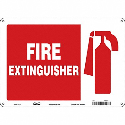CONDOR 469W25 Safety Sign 10 in x 14 in Aluminum