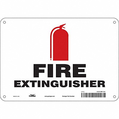 CONDOR 469W30 Safety Sign 7 in x 10 in Aluminum