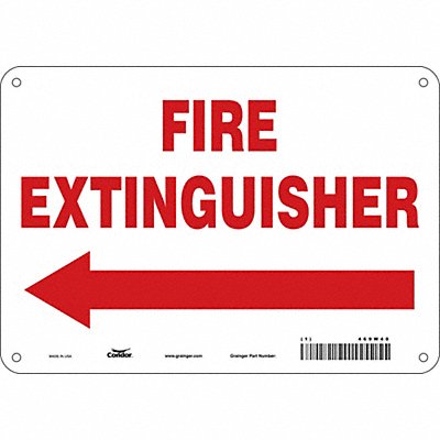 CONDOR 469W40 Safety Sign 7 in x 10 in Aluminum