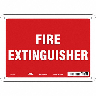 CONDOR 469W60 Safety Sign 7 in x 10 in Aluminum