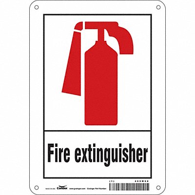 CONDOR 469W68 Safety Sign 10 in x 7 in Aluminum