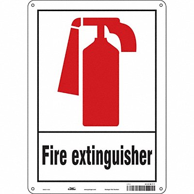 CONDOR 469W77 Safety Sign 14 in x 10 in Polyethylene