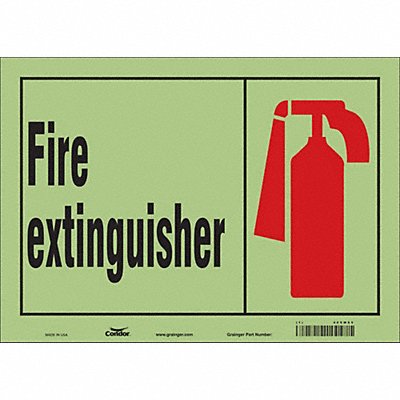 CONDOR 469W85 Safety Sign 10 in x 14 in Glow Vinyl