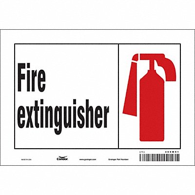 CONDOR 469W91 Safety Sign 7 in x 10 in Vinyl