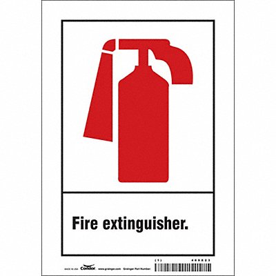 CONDOR 469X23 Safety Sign 10 in x 7 in Vinyl