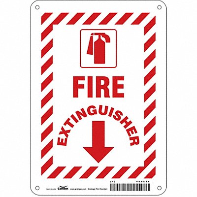 CONDOR 469X35 Safety Sign 10 in x 7 in Aluminum