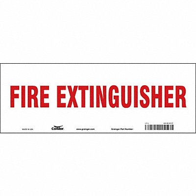 CONDOR 469X57 Safety Sign 5 in x 14 in Vinyl