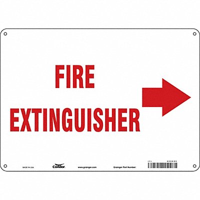 CONDOR 469X85 Safety Sign 10 in x 14 in Aluminum