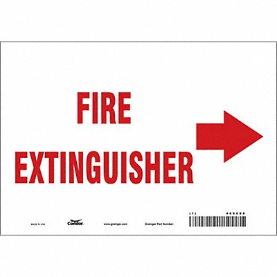 CONDOR 469X88 Safety Sign 7 in x 10 in Vinyl