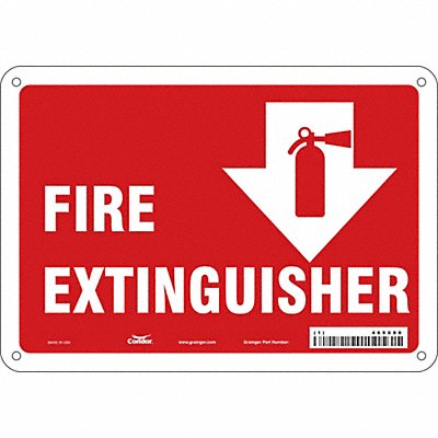 CONDOR 469X90 Safety Sign 7 in x 10 in Aluminum