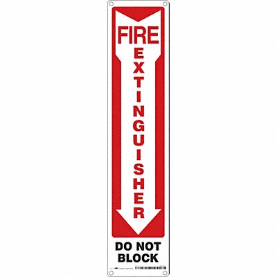 CONDOR 469Y01 Safety Sign 18 in x 4 in Polyethylene