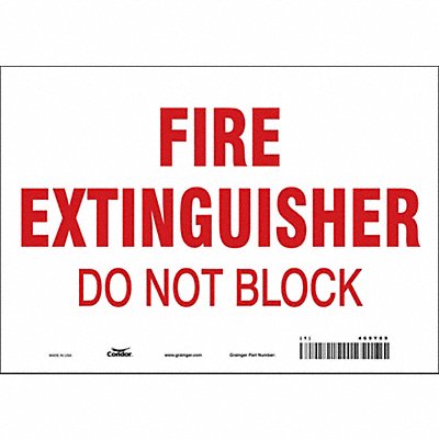 CONDOR 469Y09 Safety Sign 7 in x 10 in Vinyl