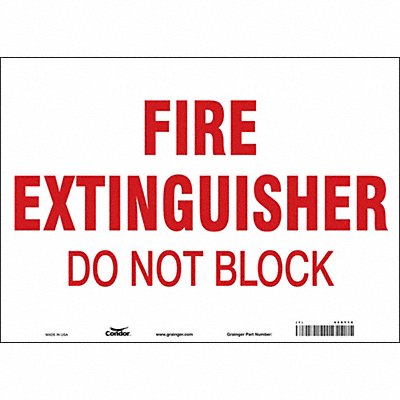 CONDOR 469Y10 Safety Sign 10 in x 14 in Vinyl
