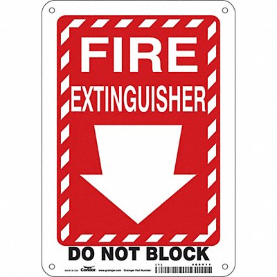 CONDOR 469Y11 Safety Sign 10 in x 7 in Aluminum