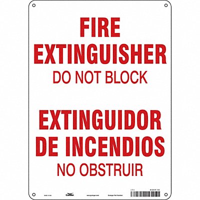 CONDOR 469Y18 Safety Sign 14 in x 10 in Aluminum