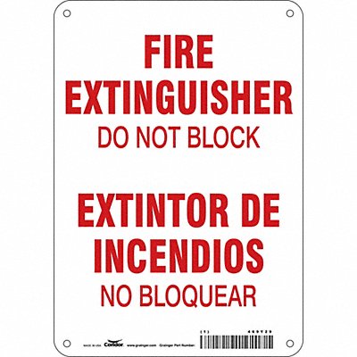 CONDOR 469Y29 Safety Sign 10 in x 7 in Polyethylene