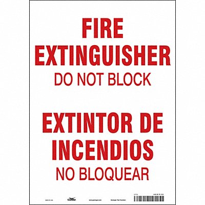 CONDOR 469Y32 Safety Sign 14 in x 10 in Vinyl