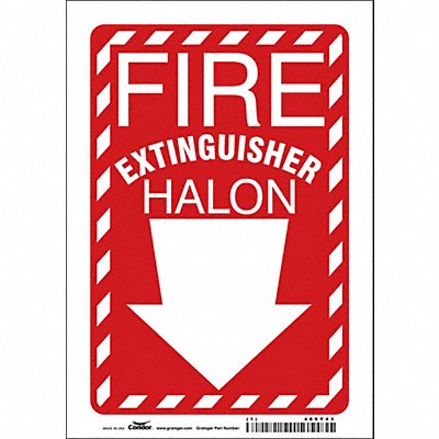 CONDOR 469Y43 Safety Sign 10 in x 7 in Vinyl