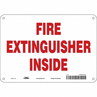 CONDOR 469Y46 Safety Sign 7 in x 10 in Aluminum